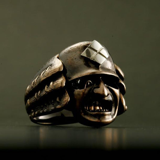 Samurai-Ring mit verstecktem Totenkopf (14-2359)